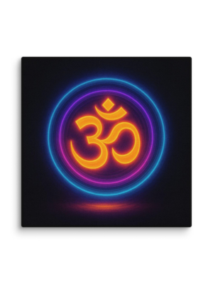 Om Symbol Canvas Wall Art | Vibrant Meditation and Spiritual Home Decor