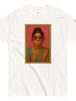 Desi Pop Portrait Tee – Bubblegum Edition
